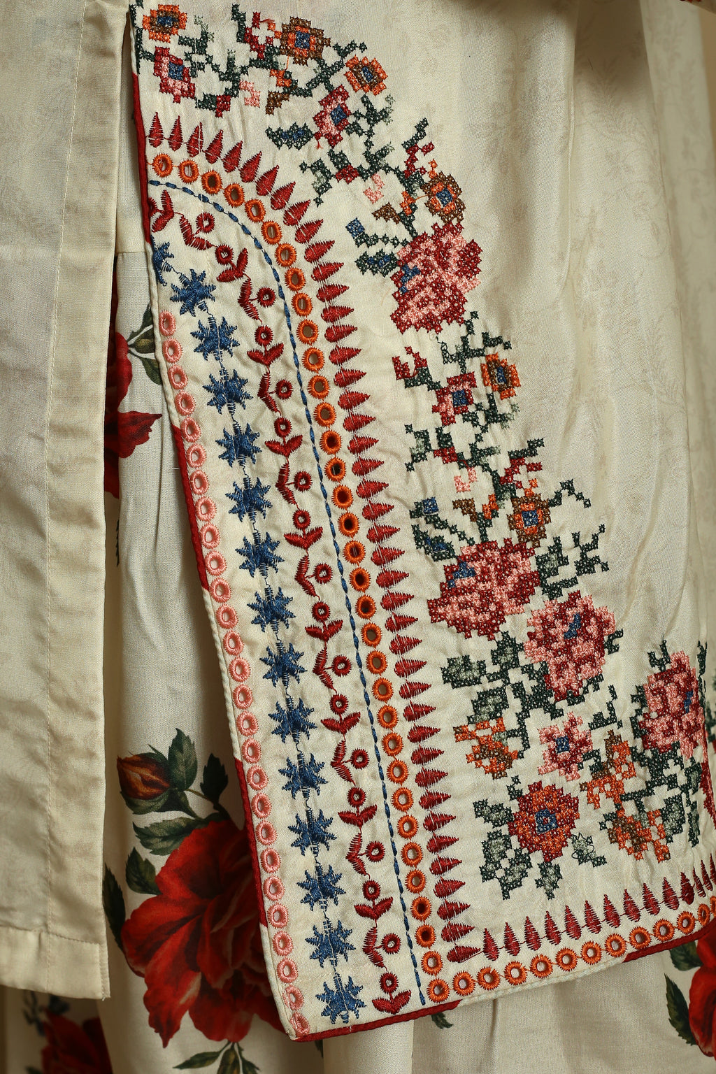 Ivory Bloom Embroidered 2PC