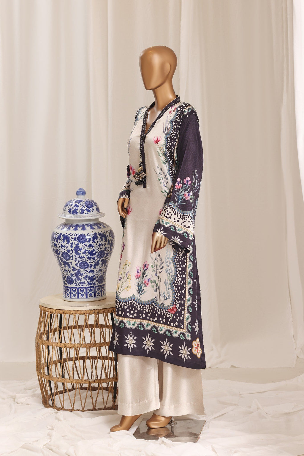 Printed Silk Kaftan