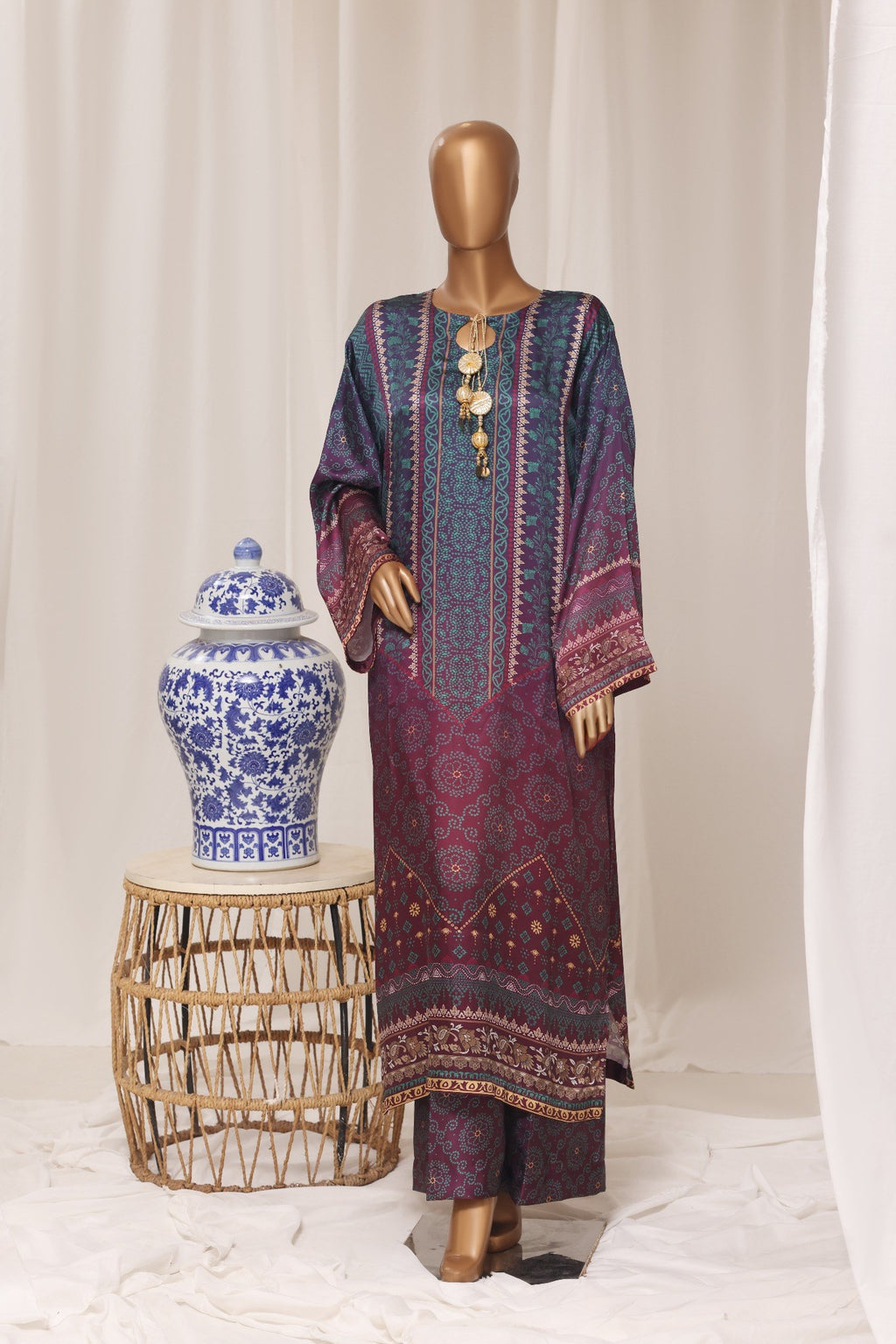 Printed Silk Kaftan