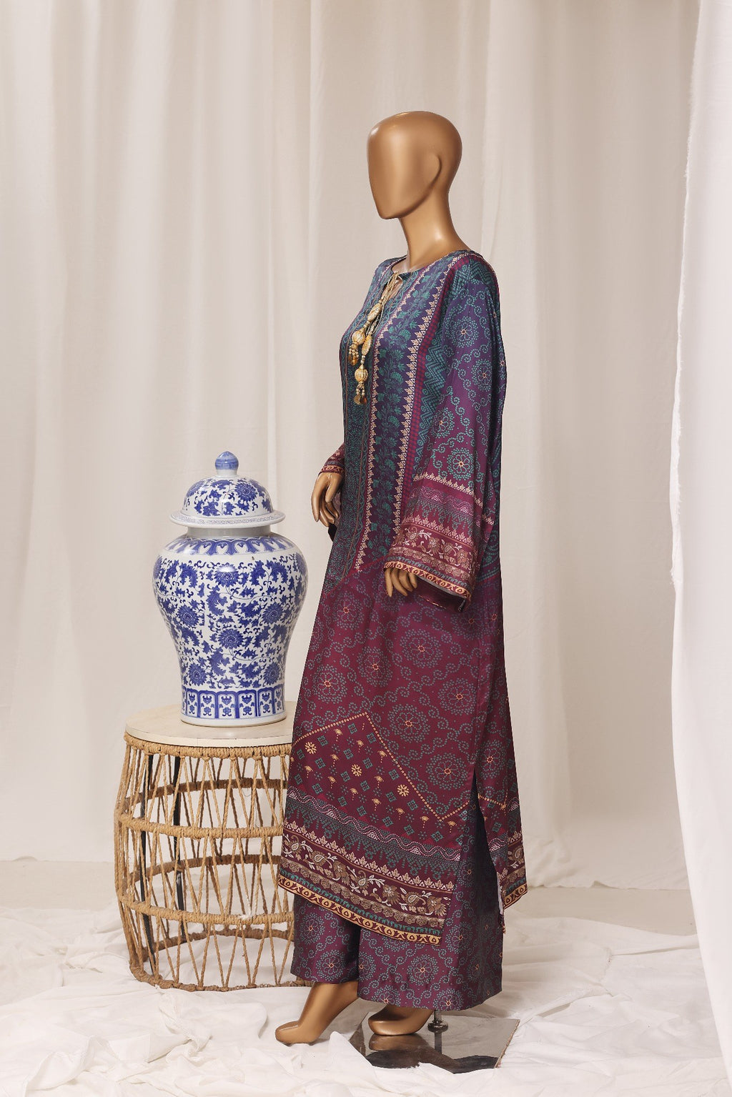 Printed Silk Kaftan