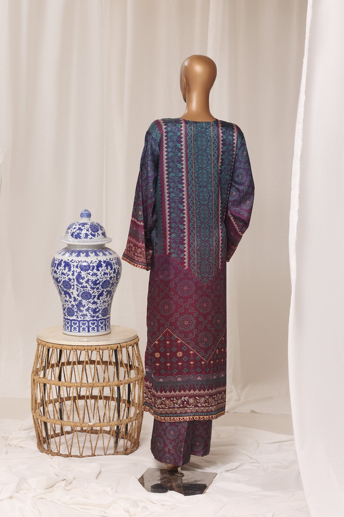 Printed Silk Kaftan