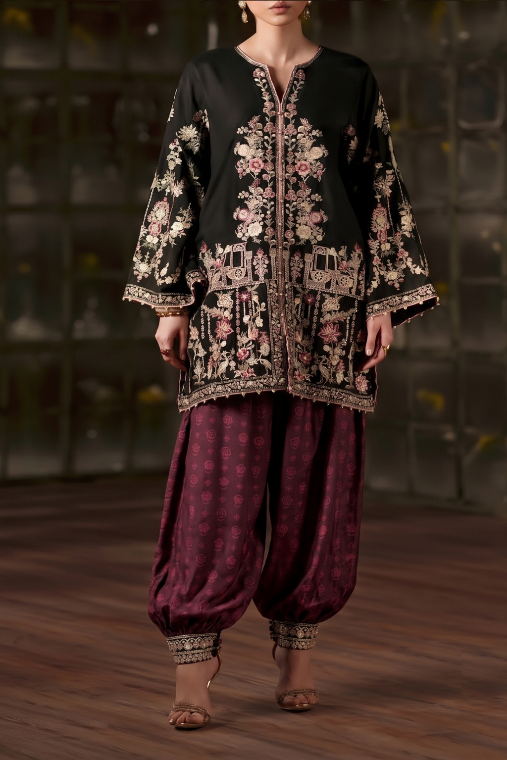 Majestic Festive Embroidered 2-Piece