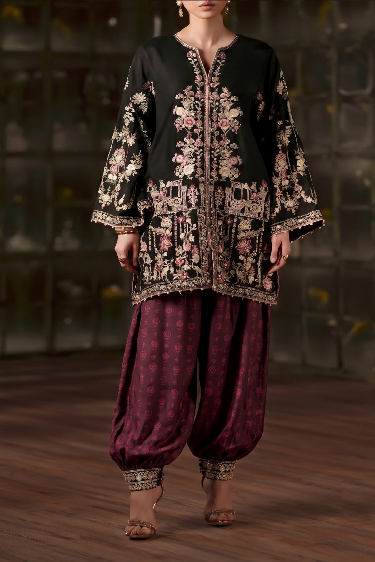 Majestic Festive Embroidered 2-Piece